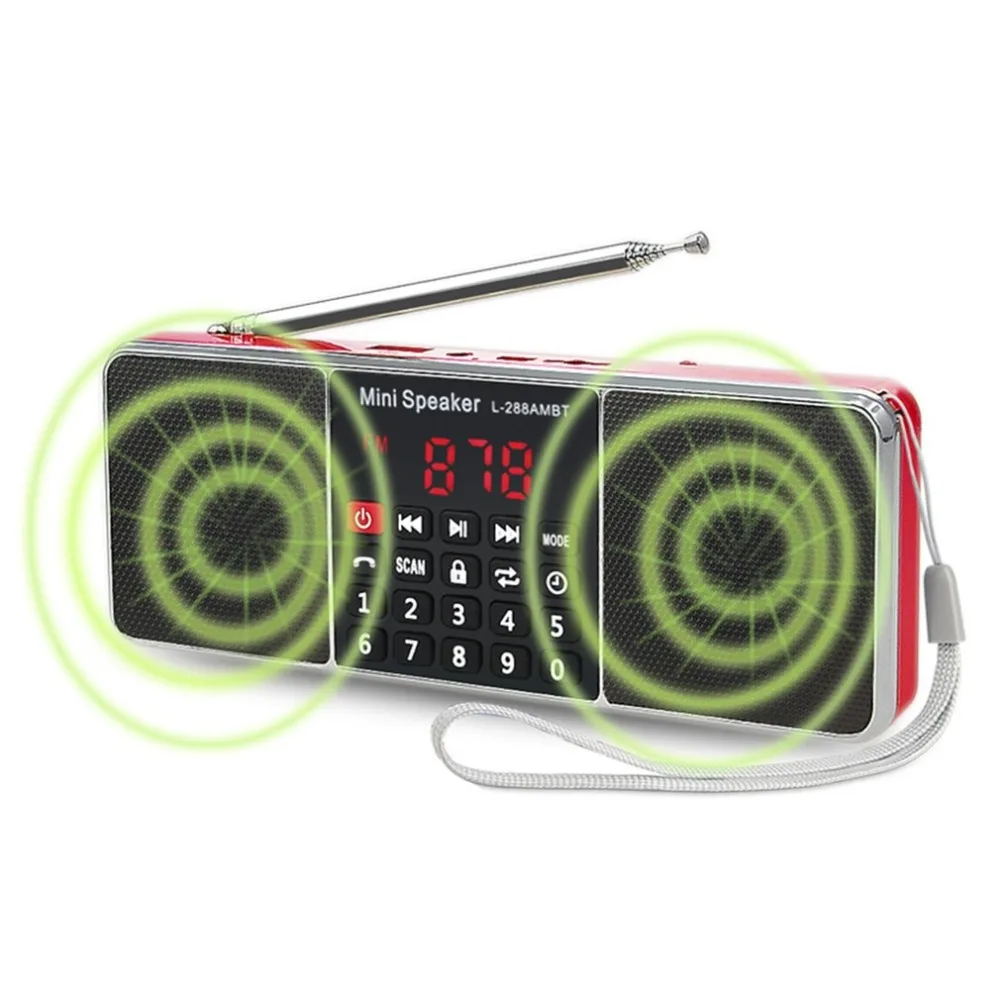 

L-288AMBT Mini Portable Rechargeable Bluetooth Wireless Speaker With AM Radio FM Radio Function Support TF Card USB Disk MP3
