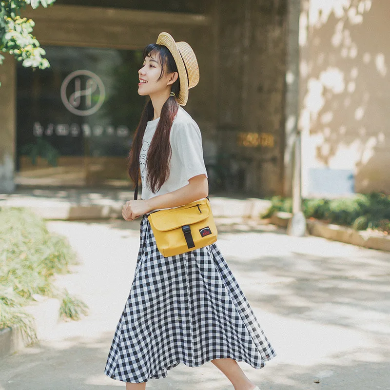 

New women's Bag Satchel, retro canvas, single shoulder bag, solid color handbag.