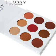 FLOSSY SUNFLOWER Makeup Waterproof Long Duration Eyeshadow Matte Shining 9 Colors BURGUNDY Eye shadow Pallete Make Up Cosmetic
