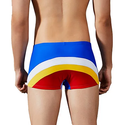 Мужская одежда для плавания Maillot De Bain, купальные костюмы с радугой для мальчиков, шорты-боксеры, плавки, мужской Эластичный купальный костюм, шорты для серфинга размера плюс M-2XL - Цвет: 5