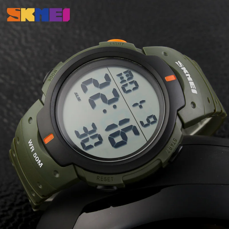 SKMEI Top Clock Sport Watches Men Wrist Watch Outdoor Digital Watch Man EL Light Chrono Fashion Bracelet New reloj hombre 1068