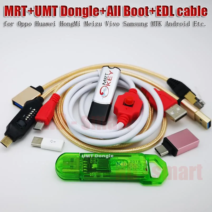 2021 Original Mrt 2 Dongle + Umt Dongle + Umf All Boot Cable + Edl 9008
