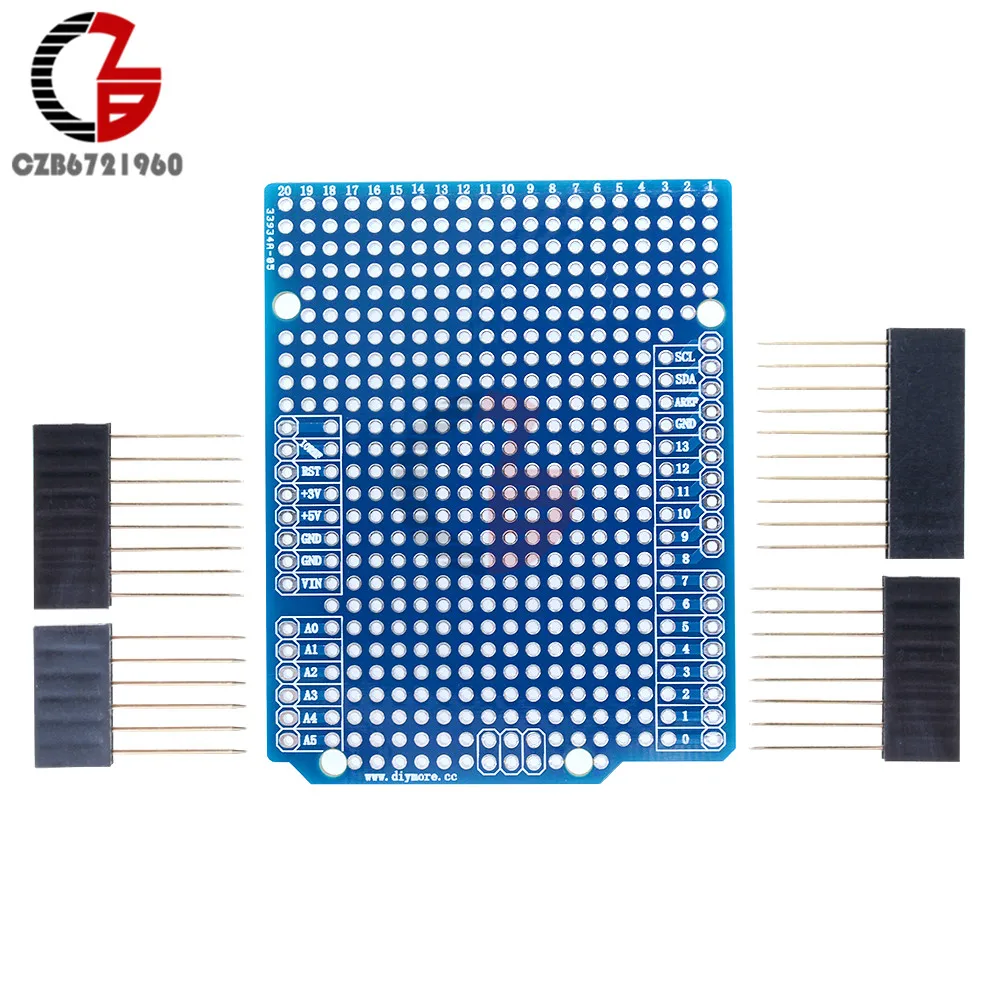 

PCB Prototype Expansion Board Universal 2.54mm PCB ATMEGA328P Hole Bread Board Breadboard with Pin Headers For Arduino UNO R3