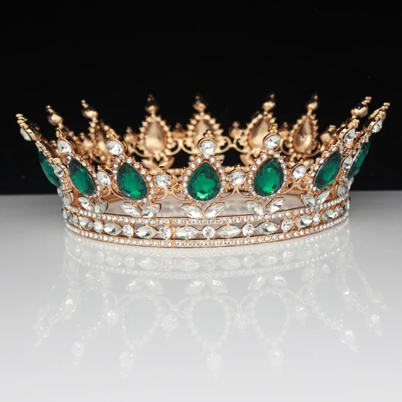 Tiara 03 Золотые, синие, королевские диадемы и короны невесты, женские вечерние украшения для волос, свадебные украшения для волос - Окраска металла: Tiara 03