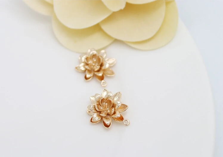 30875 4PCS 13x19MM 24K Gold Color Brass Hollow Pendants Jewelry Findings