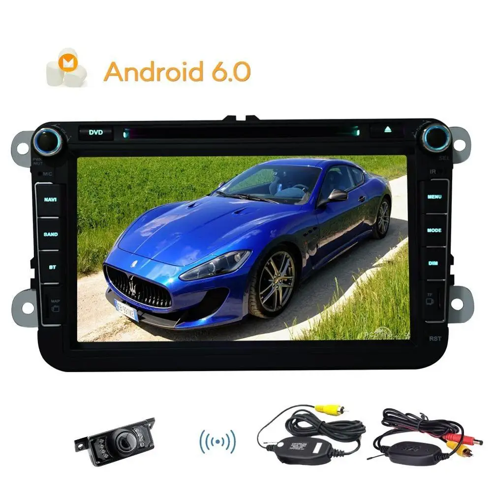 Android 6 0 стерео четырехъядерный gps навигация 2din автомобильный dvd плеер с Canbus для
