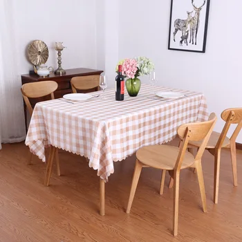 

Simple and generous rural style home dining table cloth restaurant restaurant rectangular picnic cloth red chec kered 3
