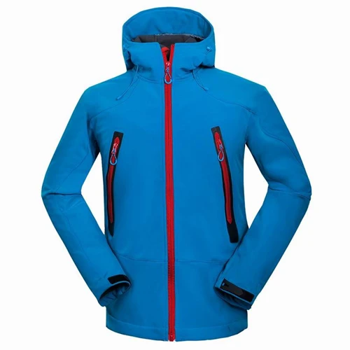 Горячее предложение, логотип, водонепроницаемая флисовая куртка с капюшоном, Мужская зимняя теплая флисовая походная одежда, лыжная рыбалка, альпинистское пальто - Цвет: Color 3