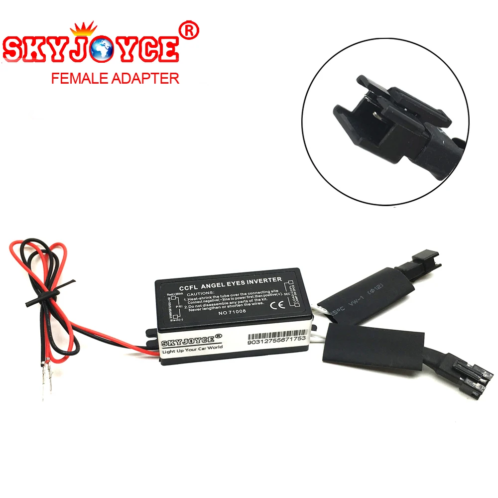 SKYJOYCE Universal CCFL inverter replacement 1 for 2 lamp socket inverter for ccfl angel eye driver Halo Ring CCFL Spare Ballast (5)