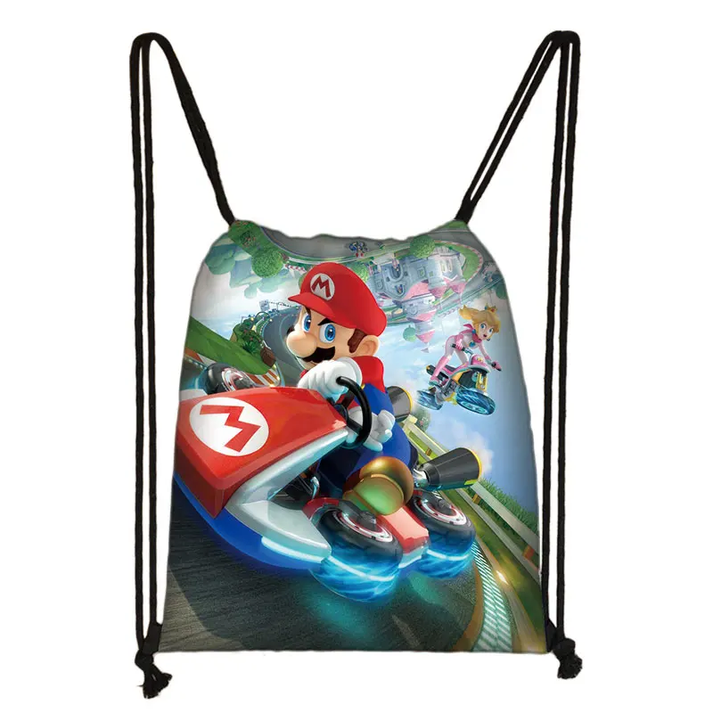 Mario Sonic Boom Hedgehogs 3D Drawstring Bag Printing Backpack Daily Casual Boys Girls knapsack Drawstring Bags - Цвет: 024
