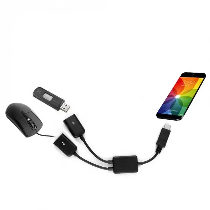 2 в 1 USB 3,1 type-C к USB 2,0 зарядное устройство OTG концентратор кабель адаптер GDeals