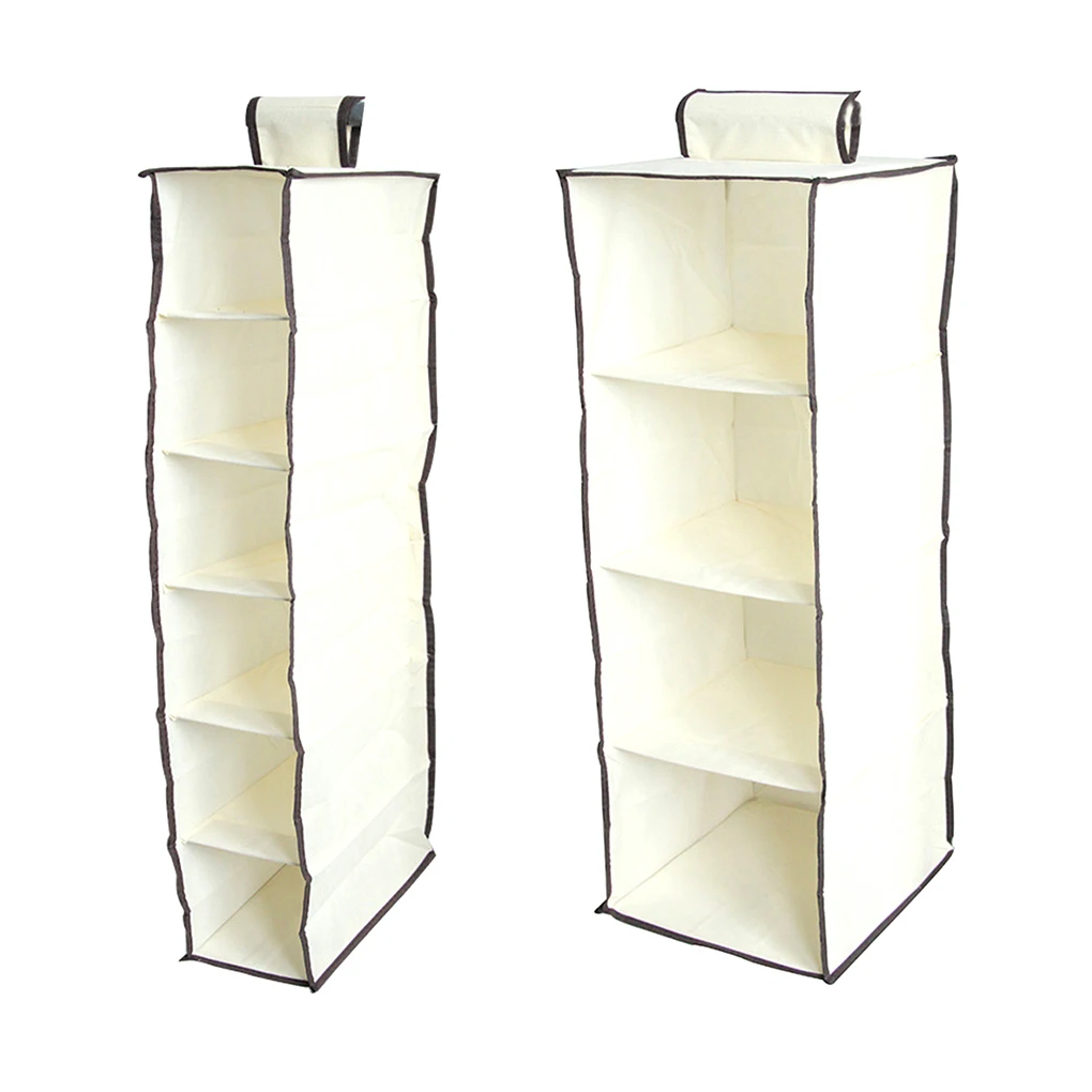 Solid Wardrobe Hanging Storage Bag Clothes Hangers Holder Portable