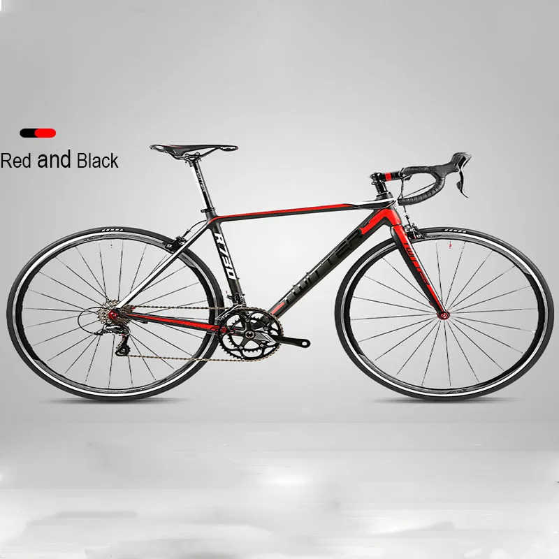 Cheap 700C Road Bike 18 Speed Light Aluminum Speed Change Racing Bike Rigid Double V Brake Super Comfortable Cushion 1