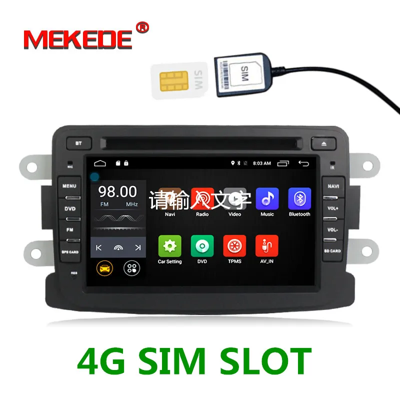 Sale 4G SIM slot car dvd player for Lada Xray 2/ RENAULT Dacia/Duster/Logan/Sandero support 4G wifi bluetooth radio gps navigation 1