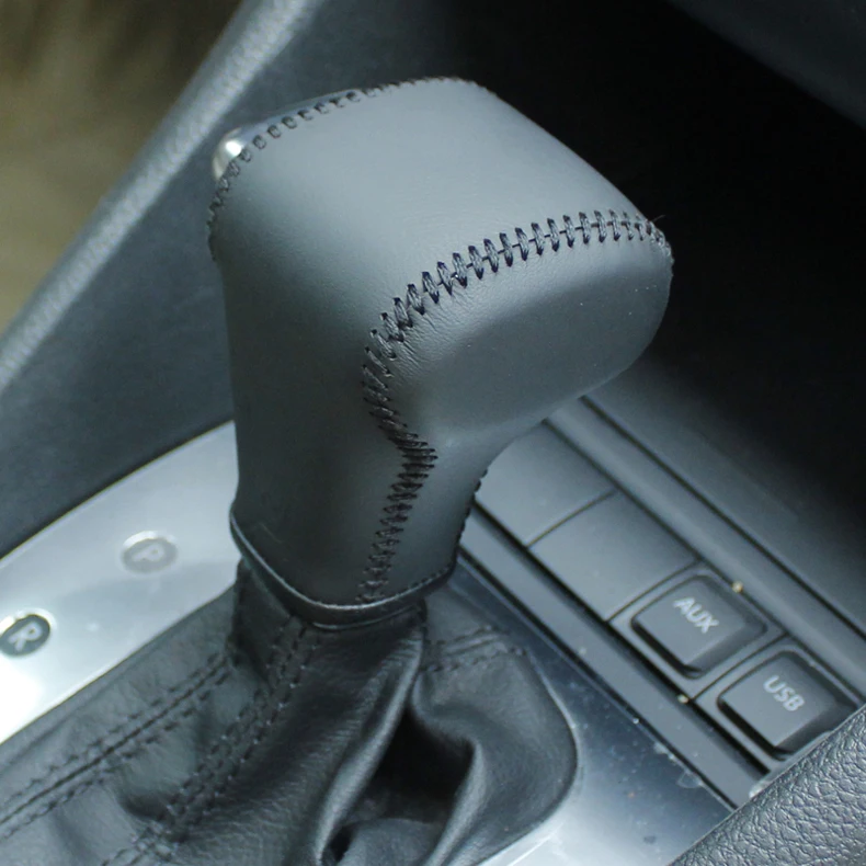 Высокое качество теплые Топ Слои кожи Автоматическая рукоятки рычага КПП Шестерни Обложка для Volkswagen Golf 6 Polo Tigua