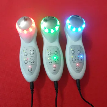 

Free shipping 7 colors LED light therapy light ions ultrasound anti-aging skin care beauty massager