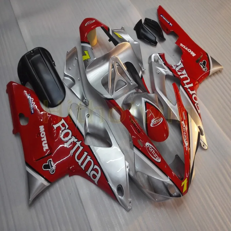 Заказной корпус капота мотоцикла комплект для Yamaha YZF-R1 00 01 YZF R1 2000 2001 ABS Пластиковые обтекатели+ 23 цвета! Винты+ красное серебро M2 - Цвет: G