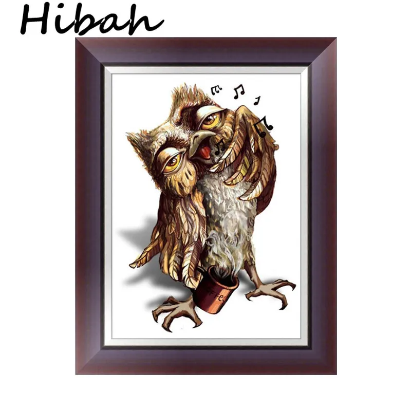 

Diamond Embroidered 3D Diy Diamond Cross Stitch Set Diamond Mosaic Cute Owl Round Diamond Embroidery