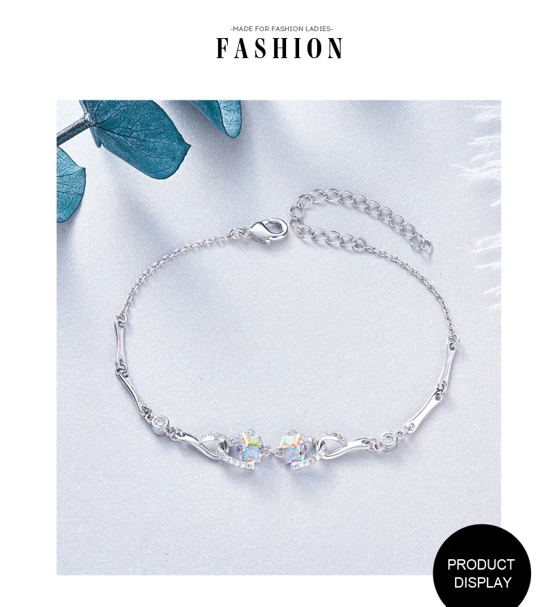 Luxury Austrian Crystal Bracelet Colorful Cube Bracelets  (11)