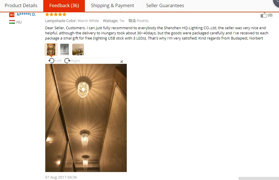 buyer showed