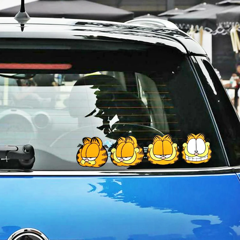 Милые наклейки Aliauto Garfield забавные с выражениями для Ford Mondeo MK4 Focus 2 3 C max S Ranger Kuga