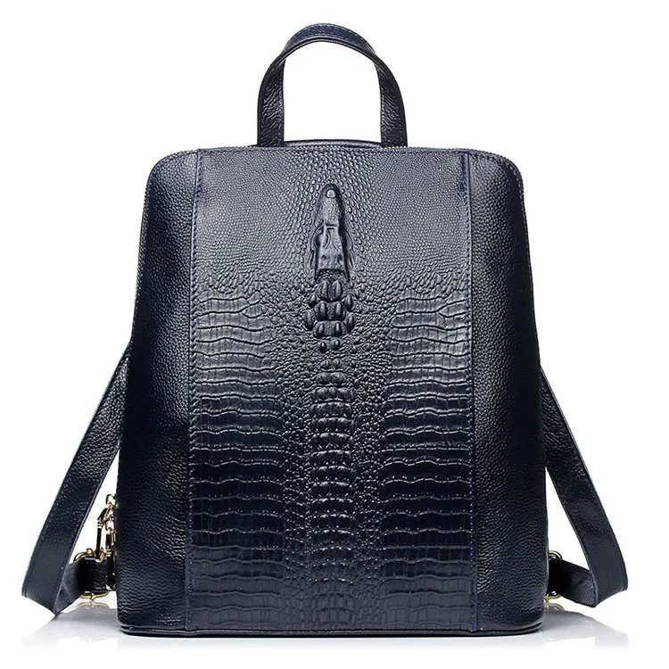 Женский рюкзак Zency из натуральной кожи с узором «крокодиловая кожа», женский рюкзак, записная книжка для девочек, школьные сумки, дорожные сумки высокого качества