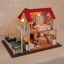 Cuteroom DIY 3D Wooden Dollhouse Princess Room Handmade Decorations Birthday Gift Children Toy With Furnitures for