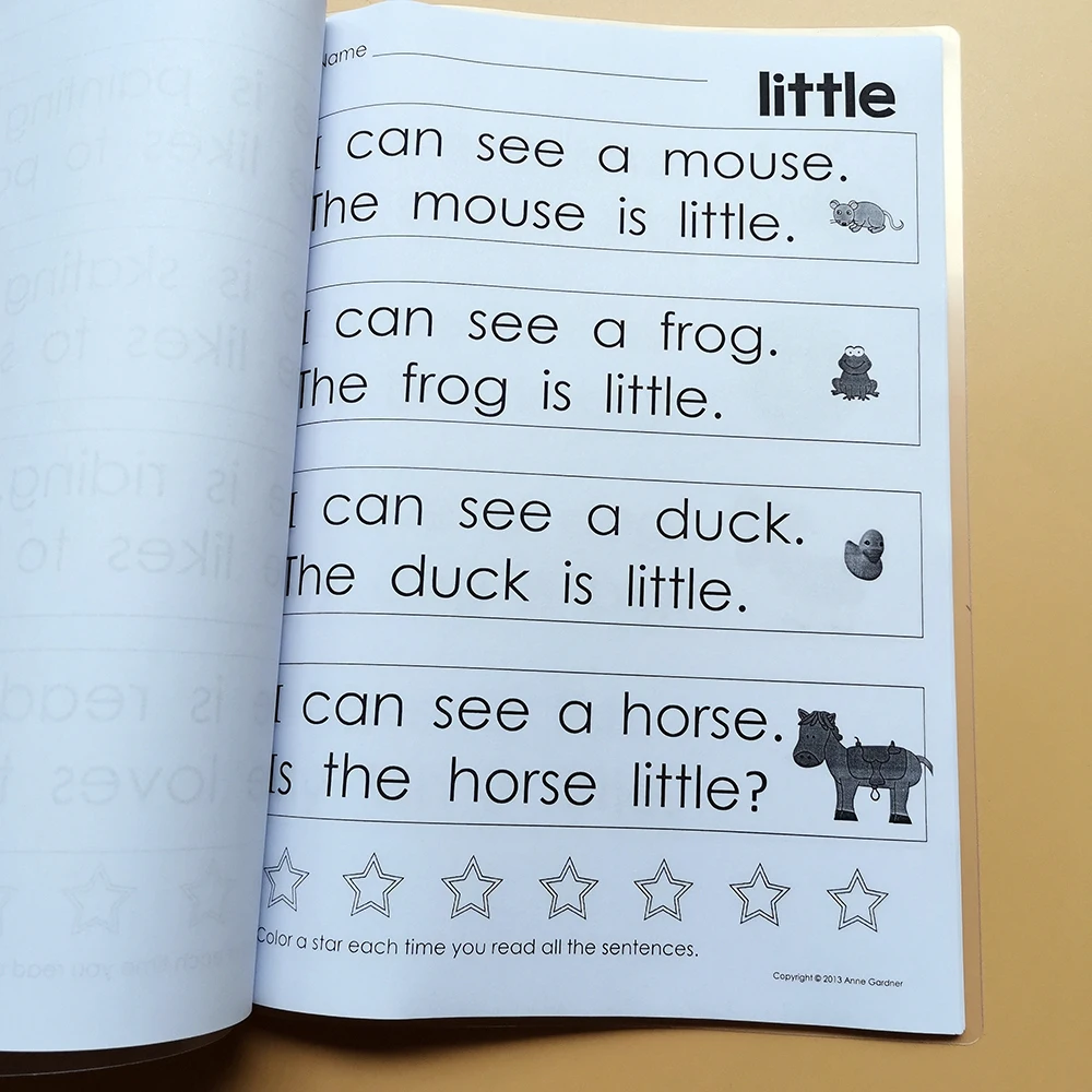 Lição de Casa Brinquedos Educativos Crianças Aprender Inglês Muito Primeira Vista Palavra Frase Interativo Phonics Colorir Prática Workbook 9 Home & Garden