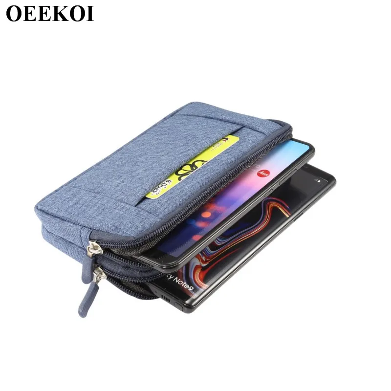 OEEKOI Universal Denim Belt Clip Sport Pouch Case for OPPO A9X/K3/A9/Reno 5G/Reno 10x Zoom/F11 OEEKOI Universal Denim Belt Clip Sport Pouch Case for OPPO A9X/K3/A9/Reno 5G/Reno 10x Zoom/F11