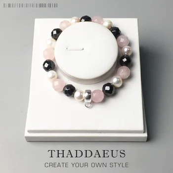 

Crystal Freshwater Pearls Bracelet,Europe Style Glam Fashion Good Jewerly For Women,2017 Model Gift In 925 Sterling Silver