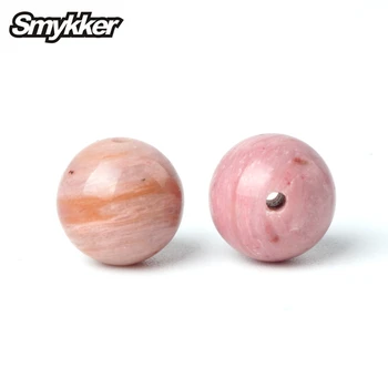 

Natural Beads Pink Rhodonite Stone Planet Loose Rosary Beads 4-10mm 15" Wood Lines Round Jasper Gem Stone For Bracelet Making