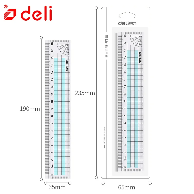 Deli 1 шт. мягкая линейка простая Студенческая канцелярская Гибкая линейка для офиса школьные принадлежности
