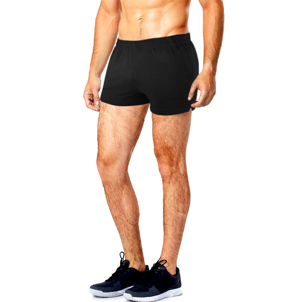 Мужские шорты для фитнеса MUSCLE ALIVE хлопковые повседневные с карманами длиной 3