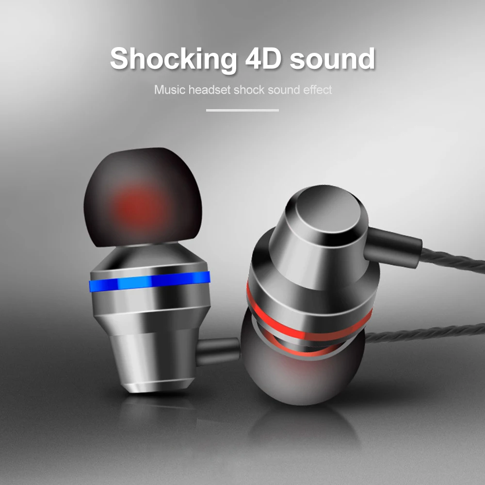 

2019 latest In-Ear Earphones MP3 computer bass mobile phone universal metal wire magic earplugs free shipping