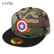 Камуфляжная кепка в стиле хип-хоп, детская бейсбольная кепка с изображением Супермена, Бэтмена, бейсболка со стразами для детей, кепка со звездами