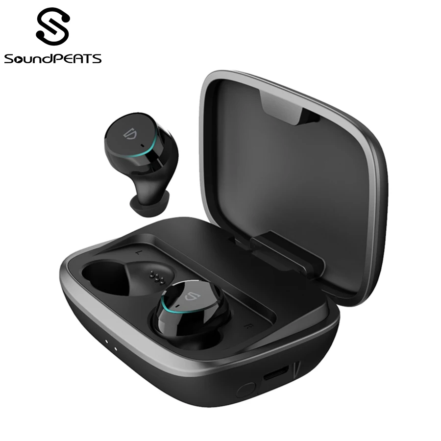 SoundPEATS Bluetooth 5,0 беспроводные наушники IPX7 водонепроницаемые настоящие беспроводные стерео наушники-вкладыши TWS bluetooth-гарнитура с микрофоном