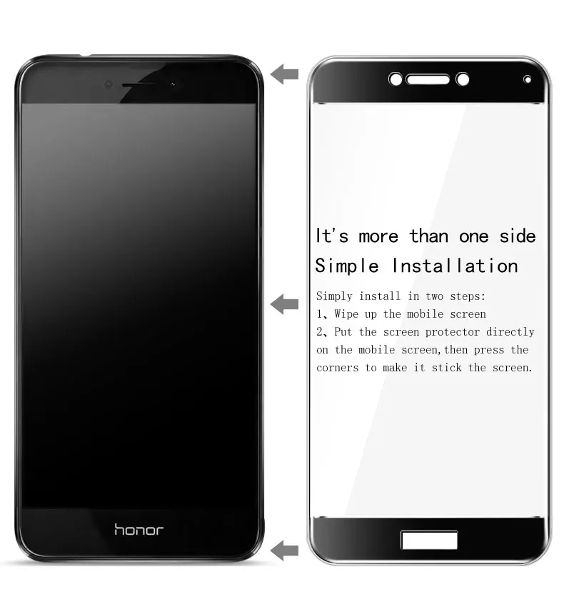 Imak 2.5D Экран протектор для P8 Lite /GR3 полное покрытие закаленное Стекло для huawei P9 Lite /Honor 8 Lite Стекло фильм