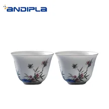 2 шт./лот 60 мл маленькие чайные чашки керамические фарфоровые мелкий рельефный узор маленькие чайные пиалы китайский чайный набор кунг-фу Питьевая Посуда