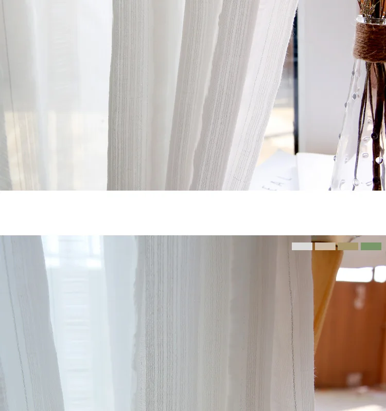 CITYINCITY Tulle kitchen Curtains for living room bedroom Jacquard home decor silver yard sheer luxury white curtain for room 05