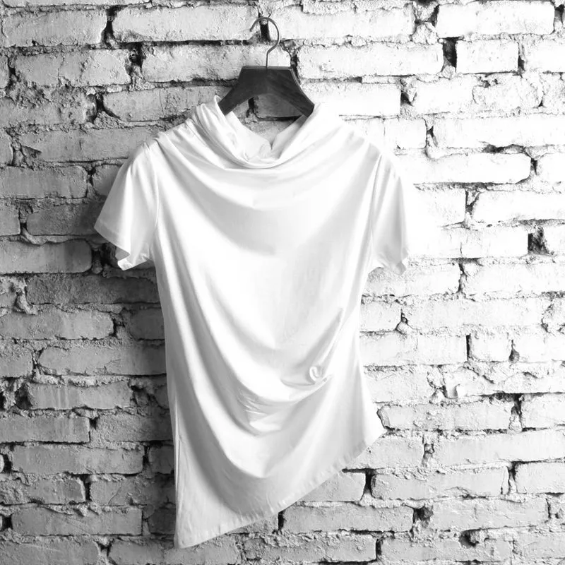 Summer new men's clothing of irregular solid color of cultivate one's morality short sleeve T-shirt Alternative popular tide Summer new men's clothing of irregular solid color of cultivate one's morality short sleeve T-shirt Alternative popular tide
