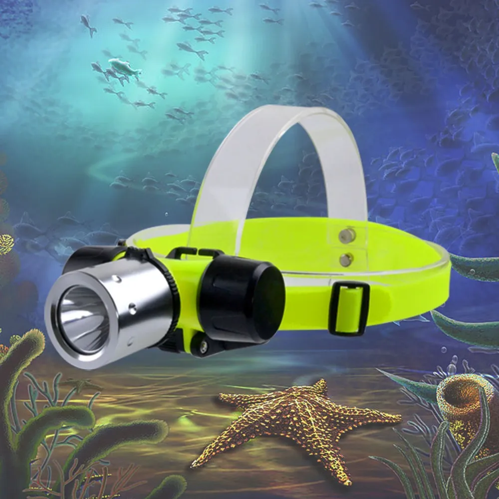 T6 светодиодный фонарь для водолаза подводный фонарик налобный фонарь для плавания подводный фонарик подводный Фонарь налобный