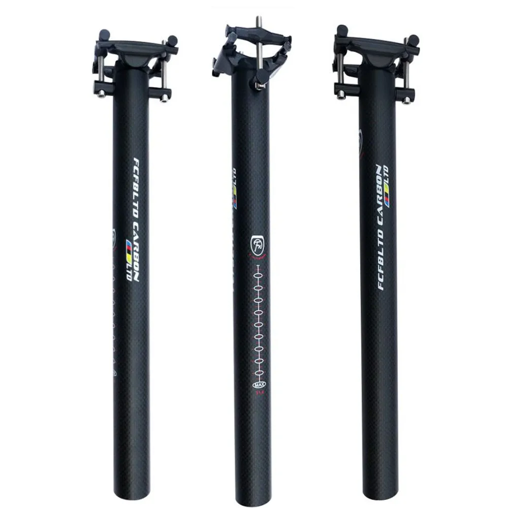 FCFB إطارات دراجة تسلق الجبال خفيفة الوزن الكربون Seatpost مقعد دراجة آخر MTB الطريق دراجة Seatpost 27.2 30.8 31.6 33.9 34.9*350 400 مللي متر دراجة أجزاء