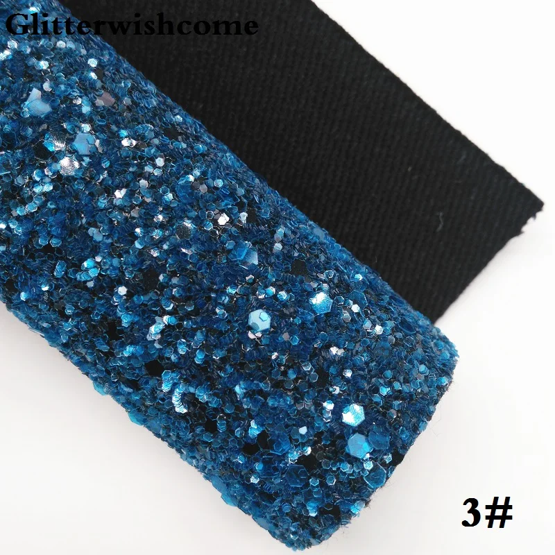 3 Glitterwishcome 21X29 см A4 Размеры синтетическая кожа, темные Цвета с эффектом блестящей кожи, тканевый Виниловый фон для банты, GM040A - Цвет: 3