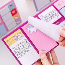 Милый каваи мультфильм Единорог Блокнот N Times стикер для заметок корейский Канцтовары Радуга планировщик наклейки блокноты школьный офис