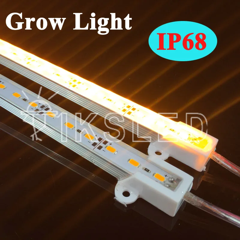 4 шт. SMD5730 полноспектральный светодиодный светильник для выращивания, Светодиодная панель, жесткая полоса, IP68 водонепроницаемый светильник для выращивания растений для аквариума, теплицы, гидропоники