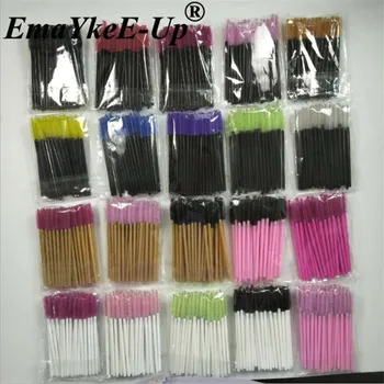 

200pcs Disposable Micro Eyelash Brushes Mascara Wands Applicator Wand Brushes Eyelash Comb Brushes Spoolers Makeup Tool 20 Color