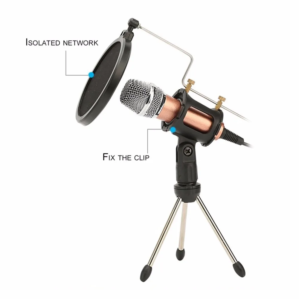 Микрофон штатив Стенд складной настольный держатель микрофона с амортизатором держатель микрофона клип и поп-фильтр