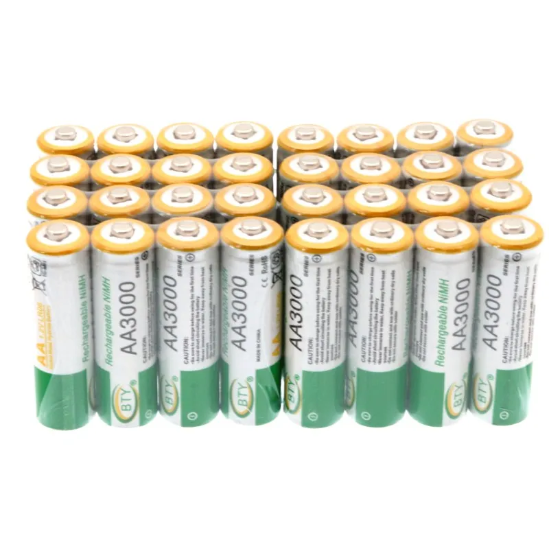 4~ 20'PCS Новинка 1,2 V AA 3000 mAh NI MH предварительно заряженные аккумуляторы NI-MH аккумуляторная батарея AA3000 для игрушечная камера микрофон