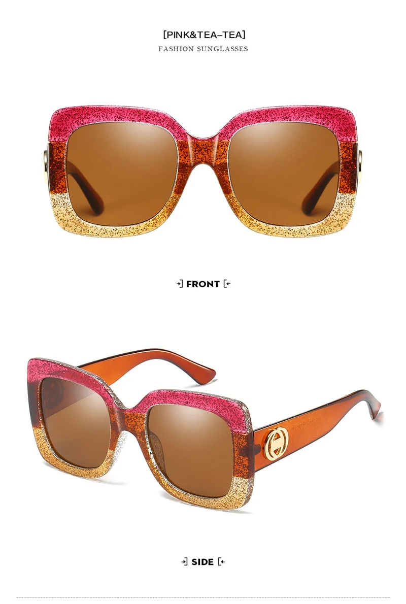 Поляризованные Солнцезащитные очки женские модные брендовые дизайнерские Квадратные Солнцезащитные очки для вождения UV400 женские очки для вождения QF003