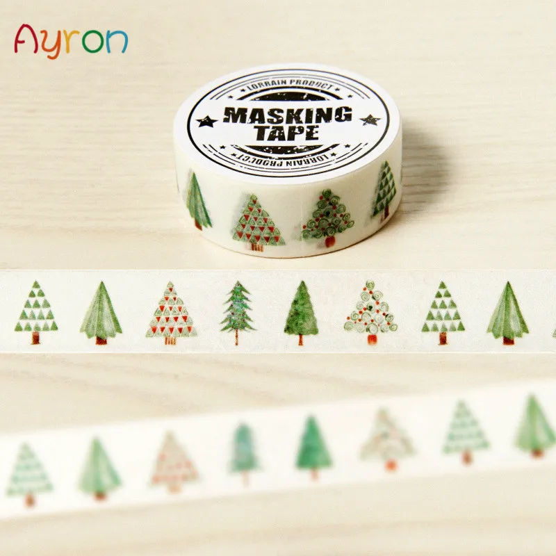 Лента маскирующая Дерево надежды 1 5 см х 8 м|tape kawaii|masking tapeadhesive tape |